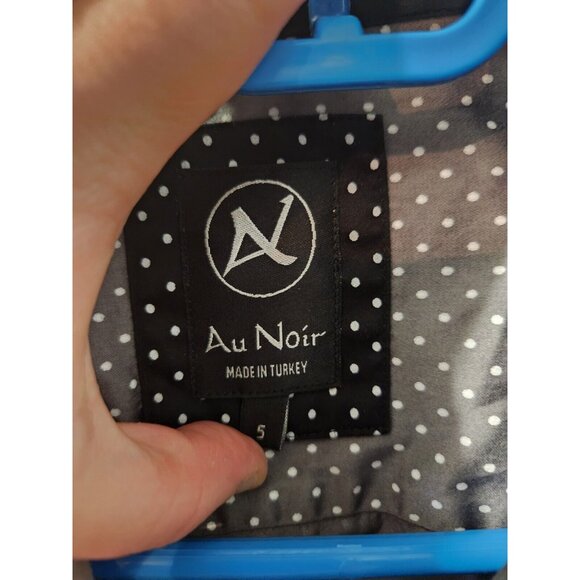 Au Noir Size 5 Grey White Dot Men Shirt Pre-Owned - Picture 2 of 8